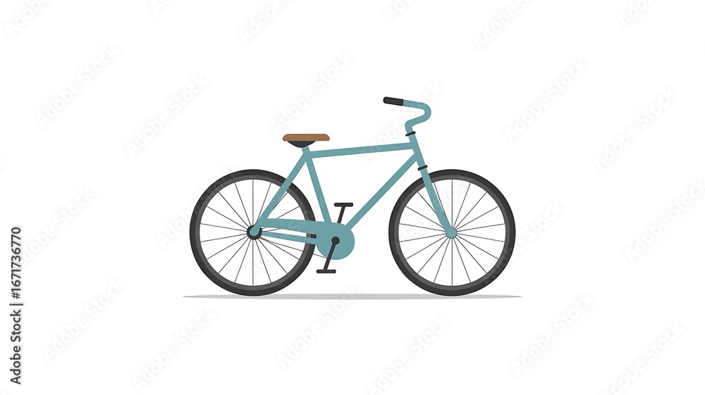 Obraz premium Simple Blue Bicycle Illustration