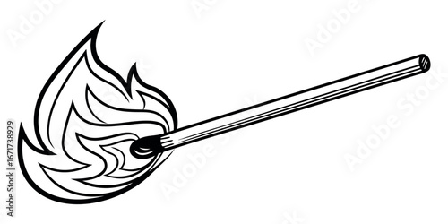 Ignite inspiration with a striking burning match, symbolizing ideas, energy, and new beginnings for creative projects.
