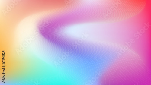 Vibrant Abstract Gradient Background with Fluid Wavy Lines and Soft Pastel Colors. Perfect for header, banners, wallpapers, presentation, posters, websites, social media graphics project.