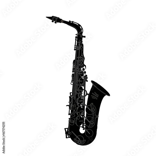 saxophone isolated on white