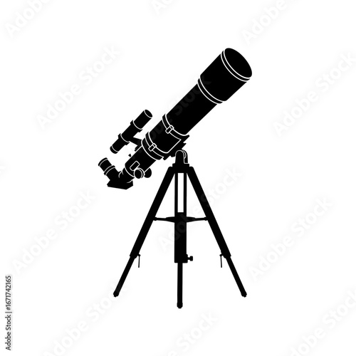 telescope on a white background