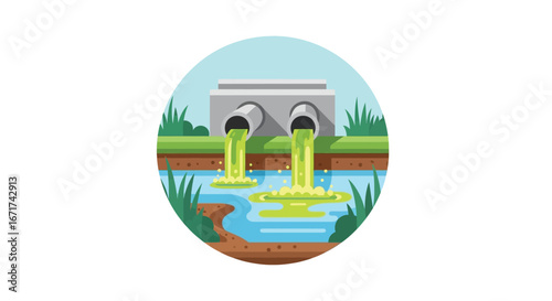 Pollution: Toxic Waste Discharge into Water