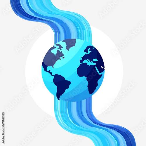 Global Network Connecting Over Earth

