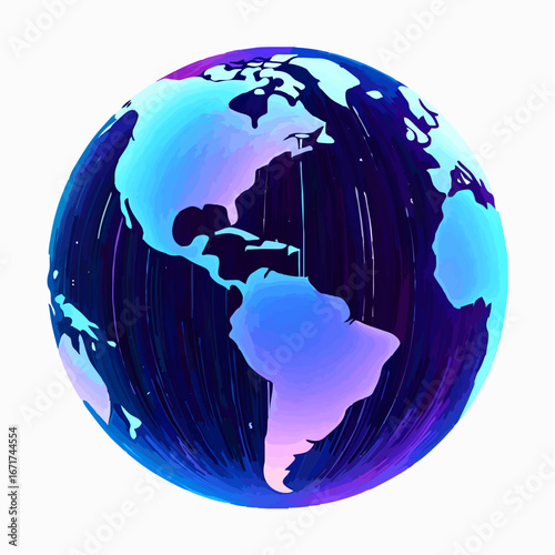 Global Network Connecting Over Earth

