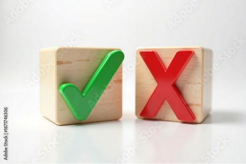 Wallpaper Mural Business Decisions: A Simple Checkmark and X for Success Torontodigital.ca