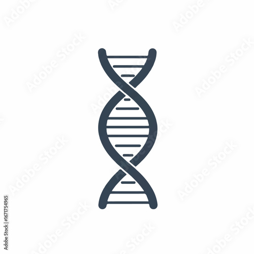 Dna double helix spirals elegantly against a clean white backdrop, representing genetics, biology, and the complexity of life with scientific precision.