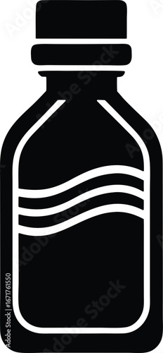 Wellness bottle vector icon.