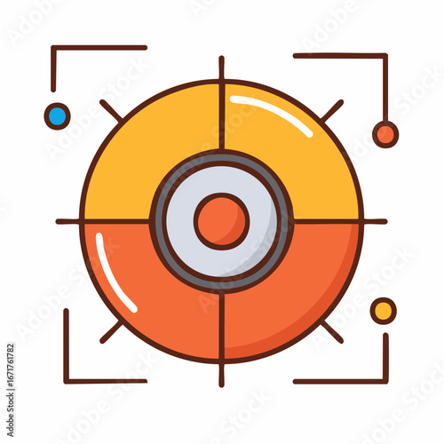 Target icon with crosshairs and colorful design
