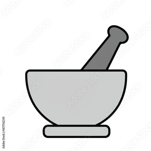 Mortar and pestle grinding herbs in a pharmacy setting for preparing traditional medicine with a focus on natural remedies and holistic wellness.