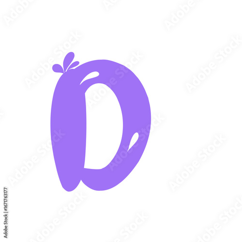 vector illustration of a letter d