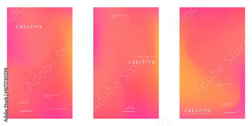 Creative Minimal Gradient Poster Design Background vector illustration eps10
