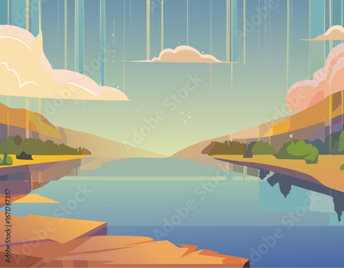 湖と風景