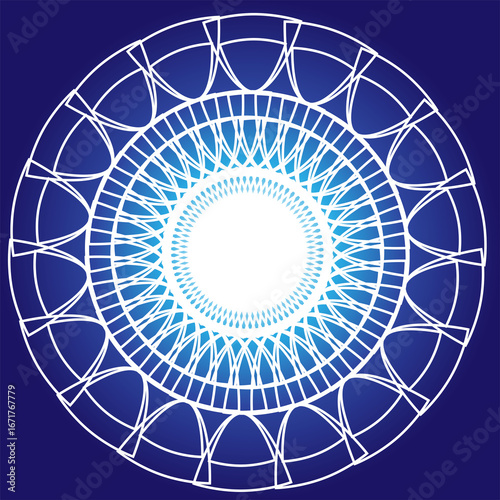 Elegant White Mandala Design with Circular Pattern