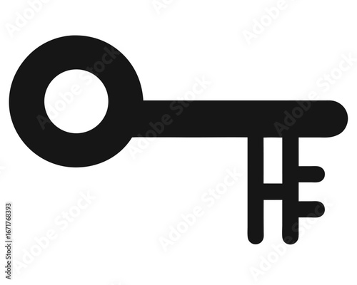 Simple Key Icon Unlock, Access, Security, Concept, Vector Graphic Design