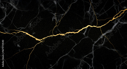 black marble with gold and white veins, elegant natural stone, polished slab for minimalist countertops, sophisticated wall features, and sleek interior design

