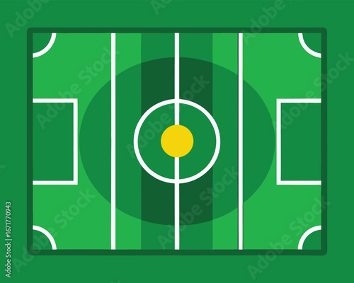 Vector Green Soccer Field Illustration