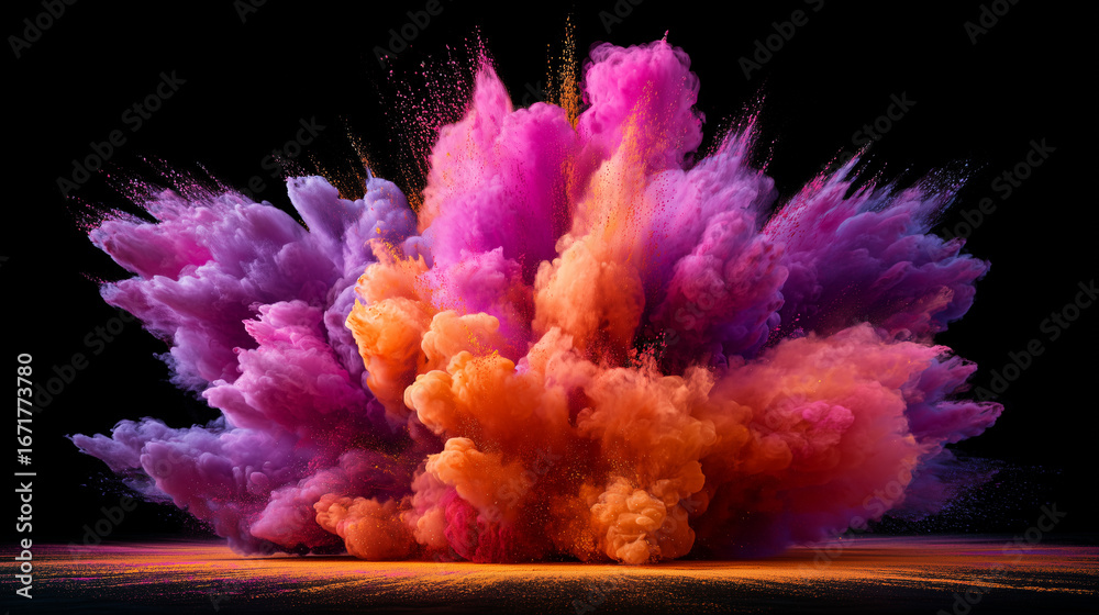 Obraz premium Vivid Color Powder Explosion Photography