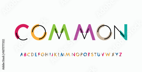 Modern colored font for logo on black background. Colorful letters with dots, flat cartoon style vector lowercase alphabet for creative logo, awesome monogram and lettering.
