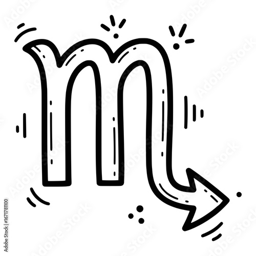 Vector Zodiac Scorpio Sign Symbol Illustration