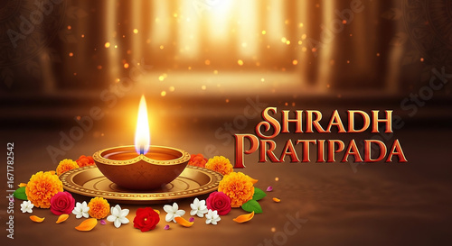 A beautiful puja offering w...