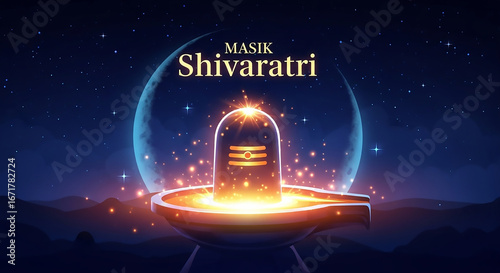 A mystical, glowing Shiva L...