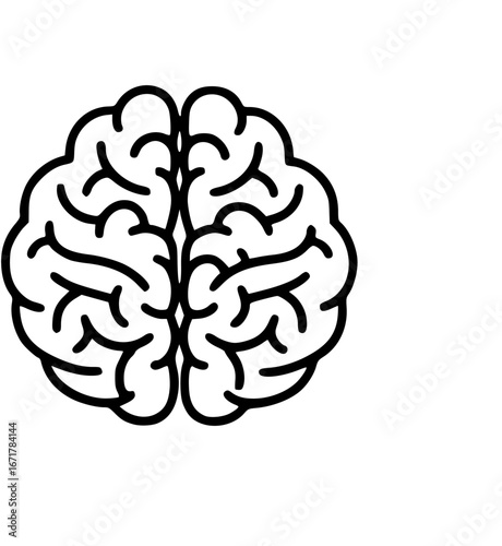 Brain icon vector set