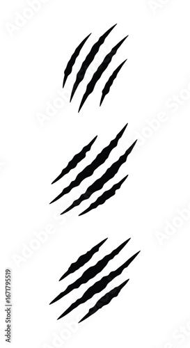 Dynamic claw marks abstract design representing wildness and power