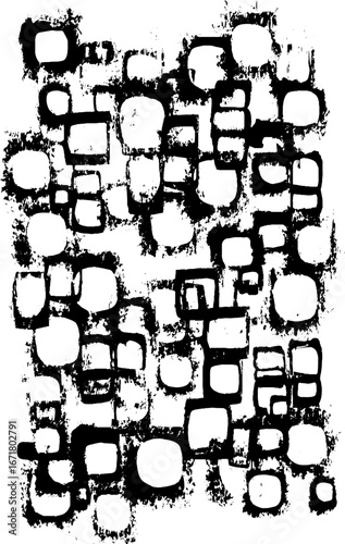 Grunge black and white abstract shattered pattern for artistic design projects