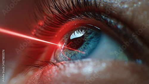 4k video of eye laser correction surgery.
