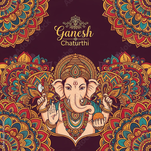 Ornate Ganesh Chaturthi gre...