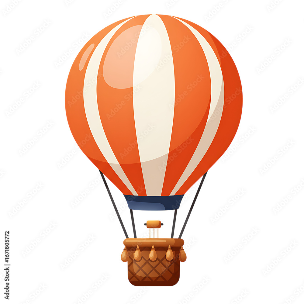Obraz premium Hot air balloon flying in the sky with colorful clouds