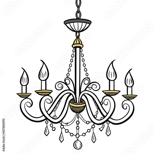 Elegant vintage chandelier design with candle lights creating a classic and luxurious ambiance
