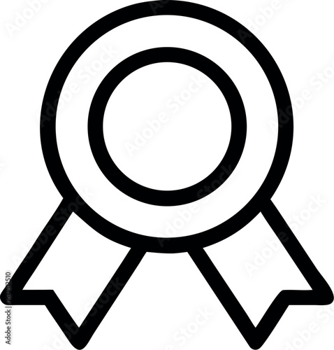 A simple, elegant award ribbon illustration, perfect for various design projects and visual content needs. This image is versatile and conveys a sense of achievement and recognition