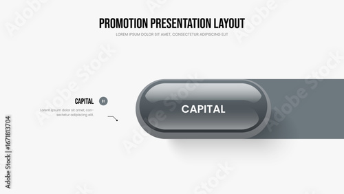 Creative Innovation 1 Option Infographic Presentation Layout. Corporate Development Slide Design Vector Illustration. Market Profile One Element Diagram Frame Template.