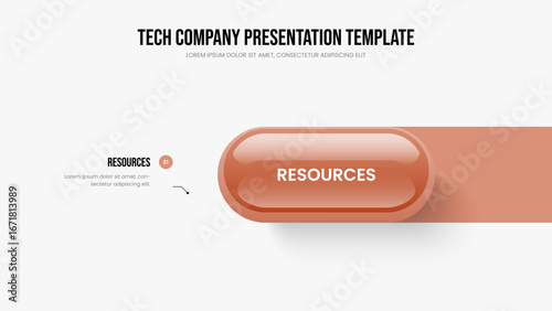 Marketing Profile Frame Template Vector Illustration. Product Showcase 1 Option Diagram Presentation Design. Visual Briefing One Step Infographic Slideshow Layout.