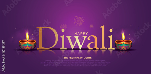 Happy Diwali festival of lights, holiday Background, Diwali celebration greeting card, creative vector illustration design.