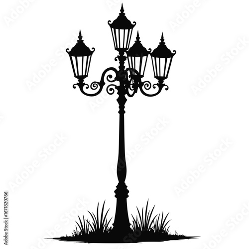 street lamp vector