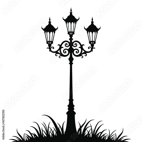 street lamp vector
