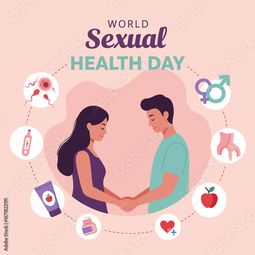 Celebrating world sexual health day, vector illustration design