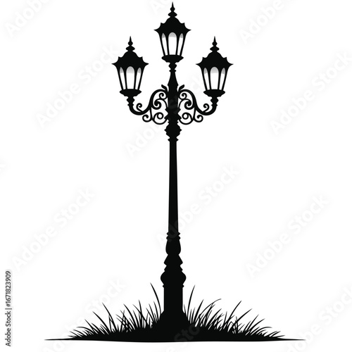 street lamp vector