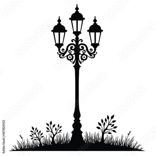 street lamp vector