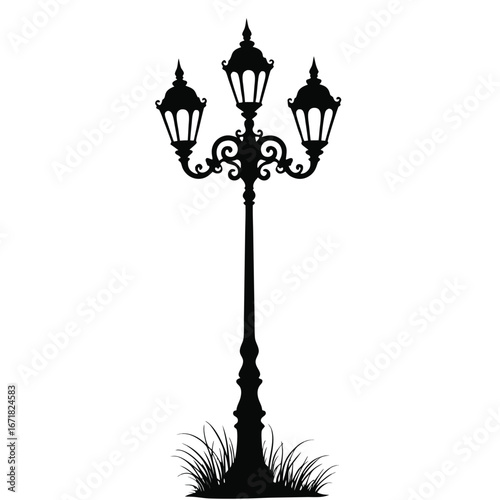 street lamp vector