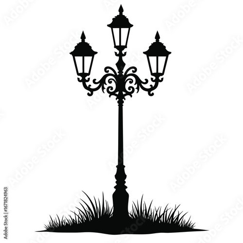street lamp vector