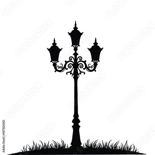 street lamp vector