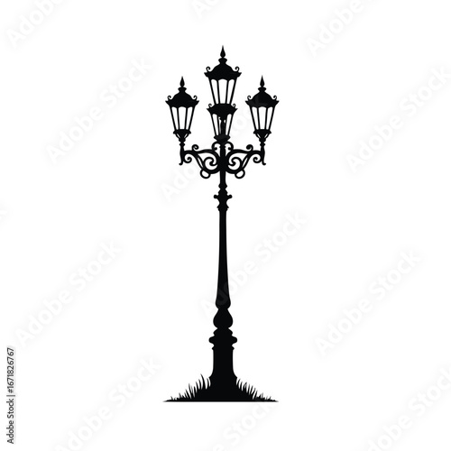 street lamp vector