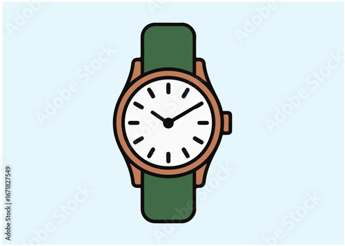 Classic wrist watch icon, Classic wrist watch vector