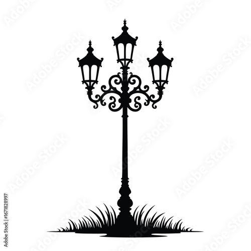 street lamp vector