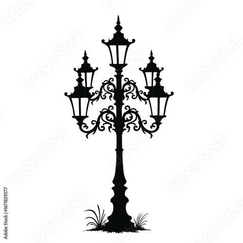 street lamp vector