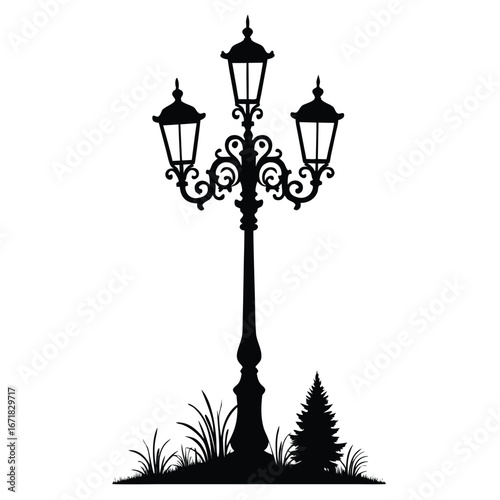 street lamp vector