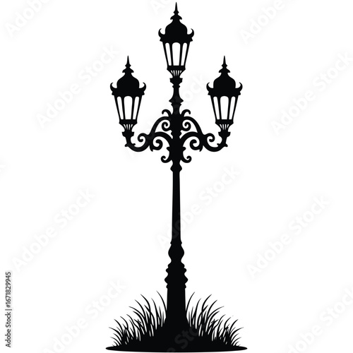street lamp vector